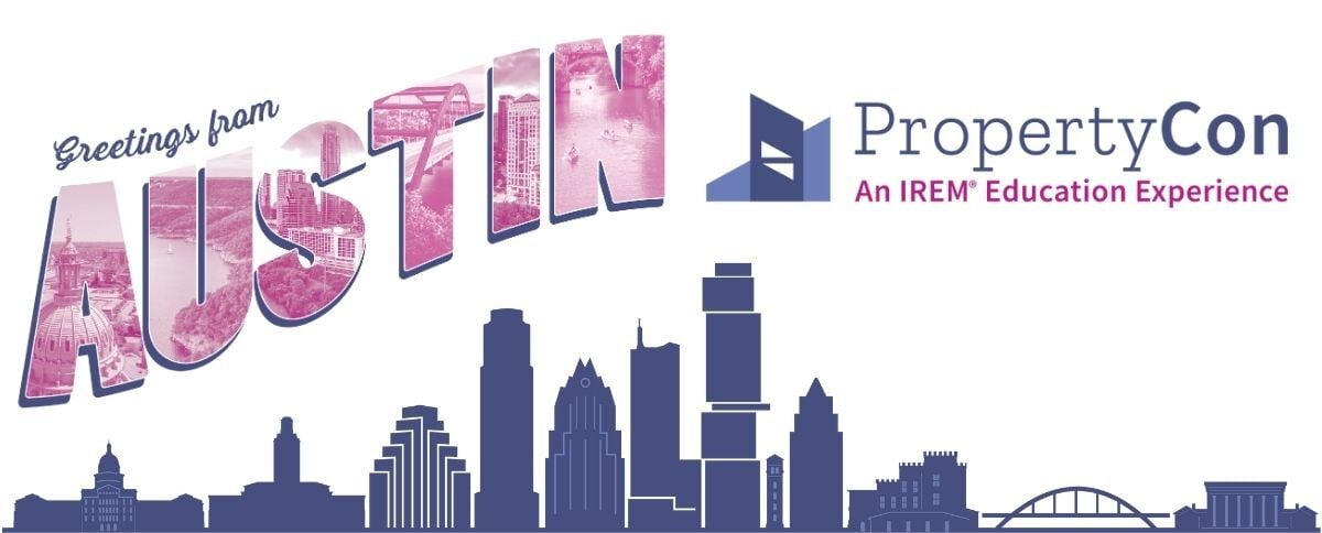 PropertyCon greetings from Austin graphic